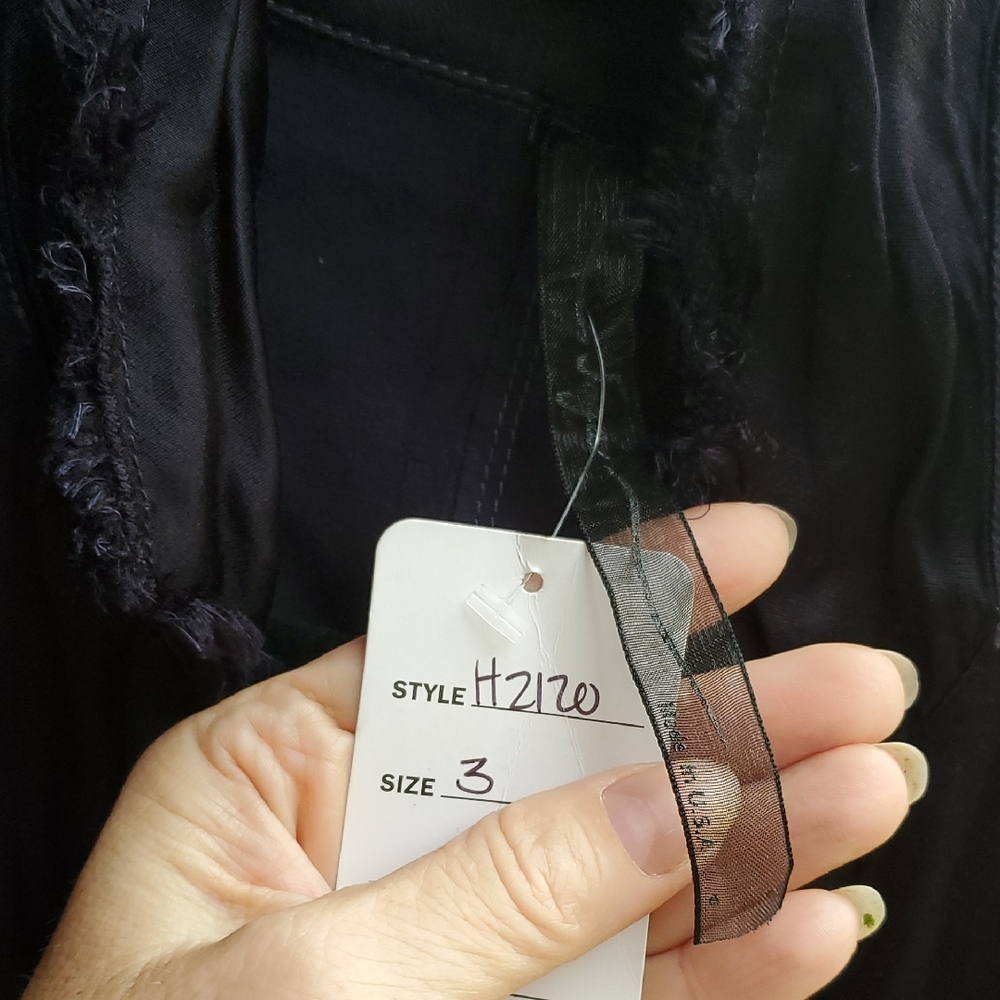 Nwt Sz 3 Jaga Elegant Black Assymetric Jacket - Picture 6 of 9